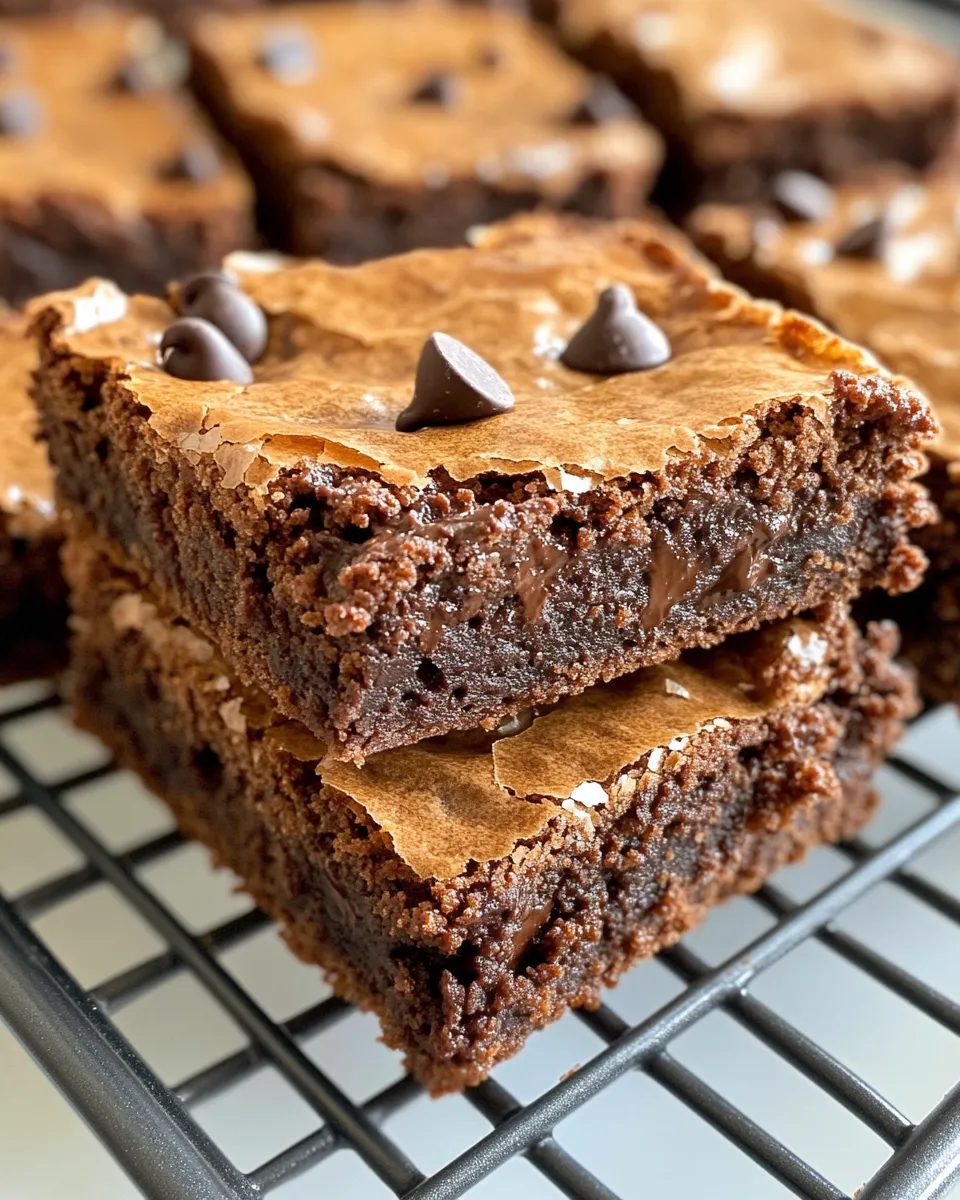 Classic Gooey Chocolate Chip Brownie Bars recipe photo
