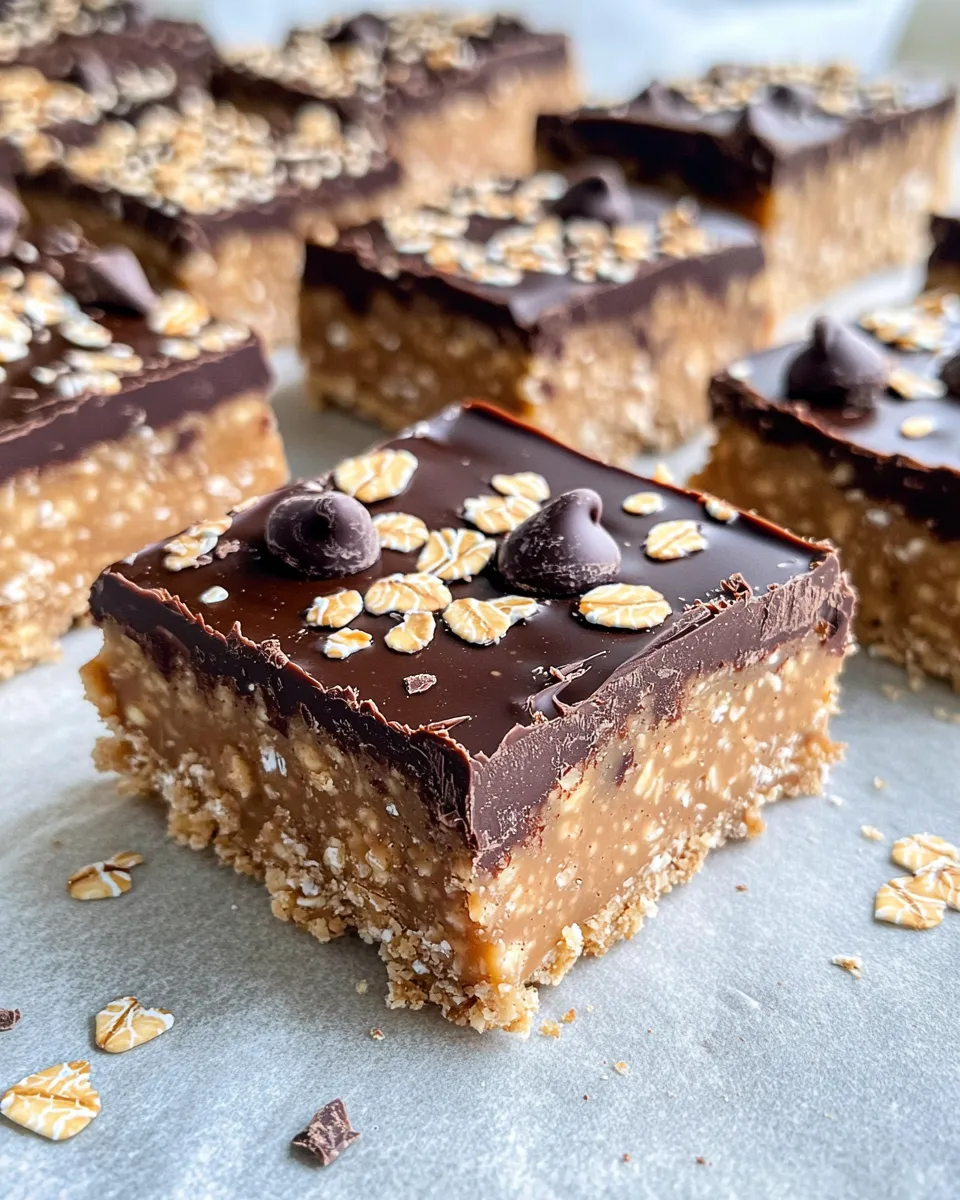 Easy Gooey Chocolate Peanut Butter Bars recipe photo