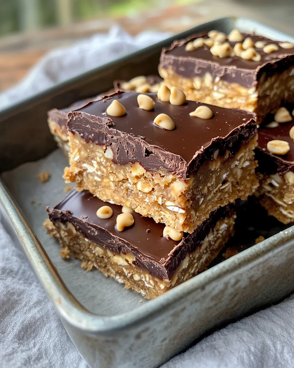 Delicious Gooey Chocolate Peanut Butter Bars dish photo