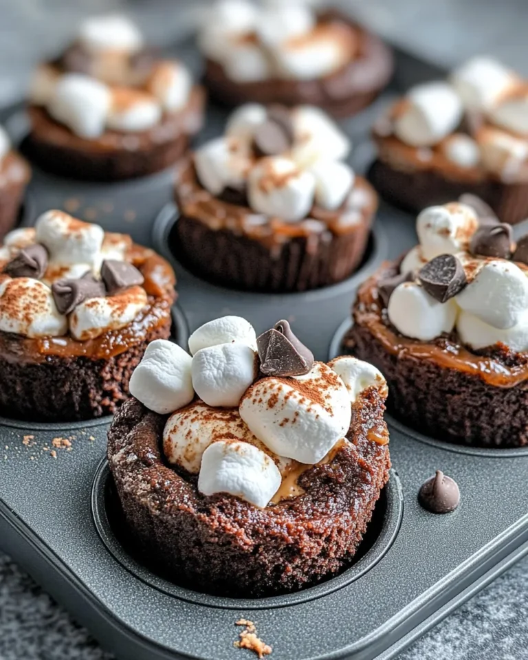 Homemade Gooey Marshmallow Brownie Cups photo