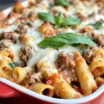 Homemade Italian Sausage & Ricotta Baked Ziti recipe photo