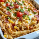 Homemade Loaded BBQ Bacon Chicken Pasta Bake photo