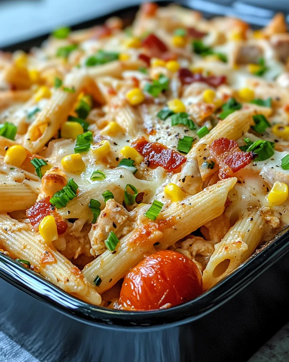 Classic Loaded BBQ Bacon Chicken Pasta Bake image