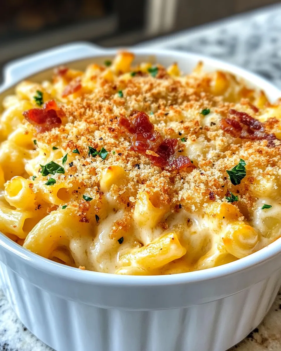 Classic Loaded Baked Mac & Cheese with Bacon image