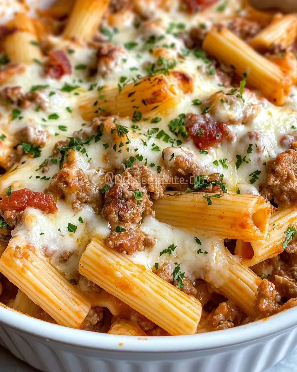 Homemade Loaded Beef & Three-Cheese Pasta Casserole photo