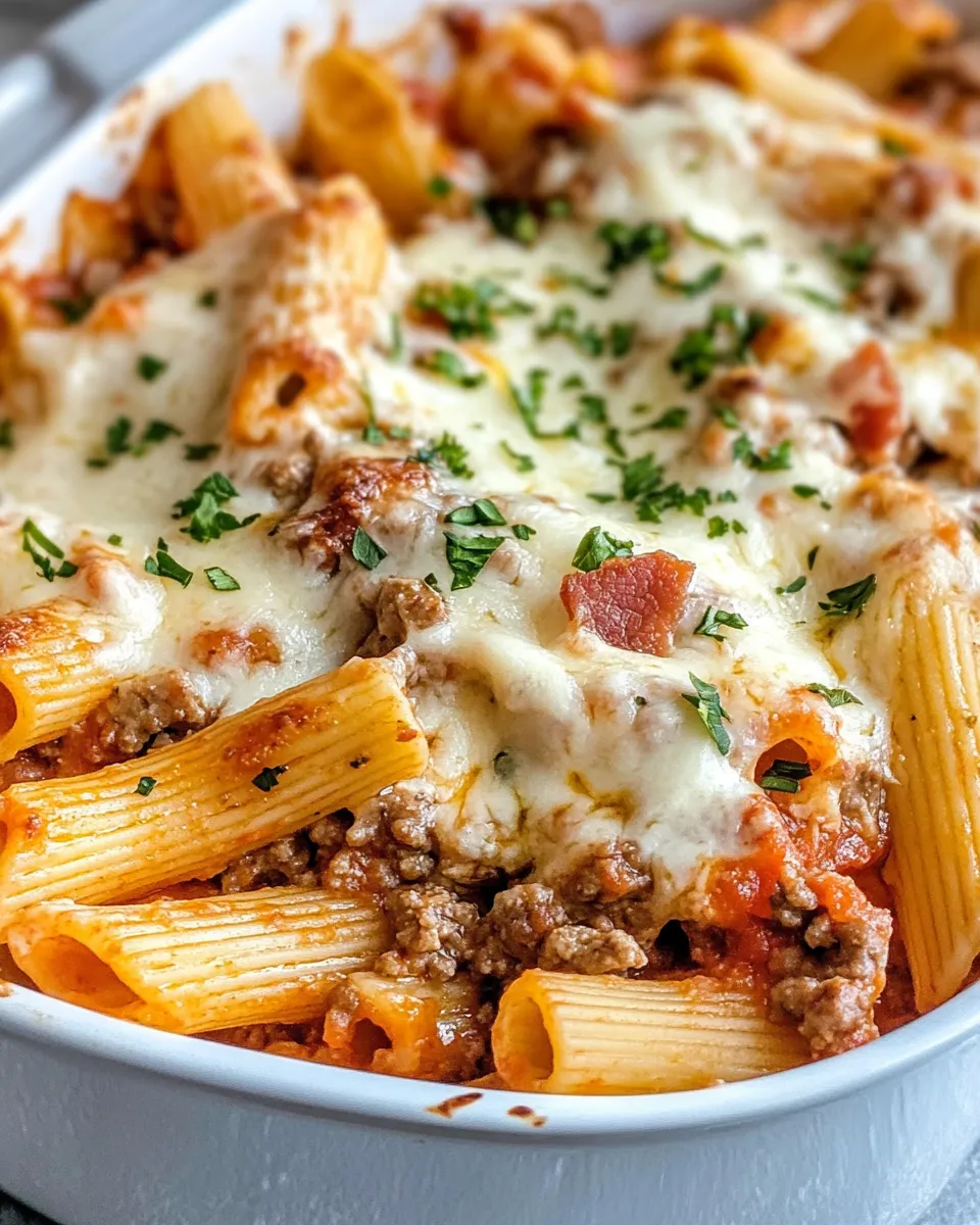 Classic Loaded Beef & Three-Cheese Pasta Casserole image