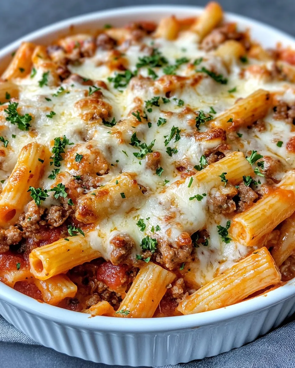 Delicious Loaded Beef & Three-Cheese Pasta Casserole dish photo