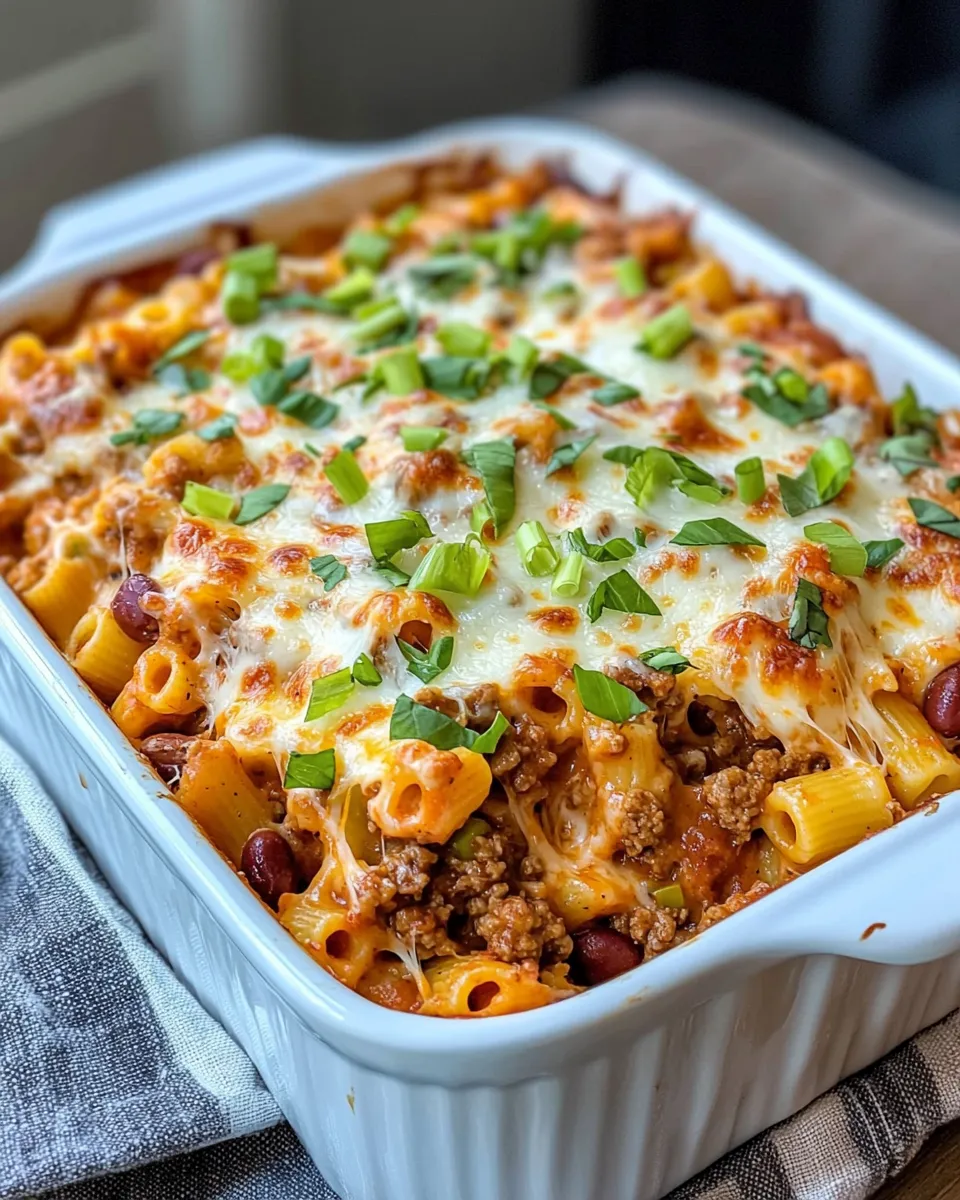 Classic Loaded Chili Mac and Cheese Bake image