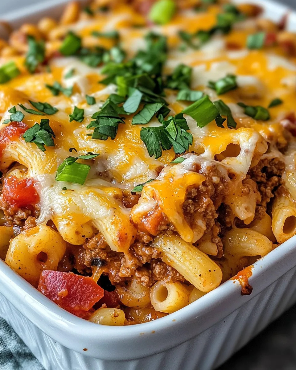 Delicious Loaded Chili Mac and Cheese Bake dish photo
