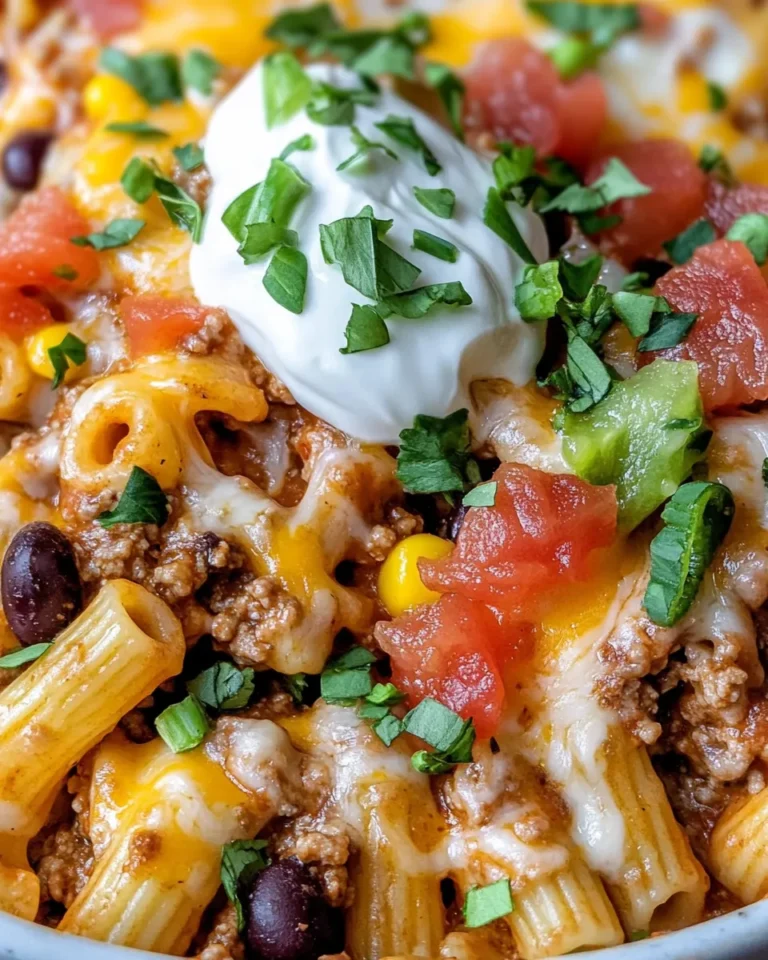 Homemade Loaded Taco Pasta Bake photo
