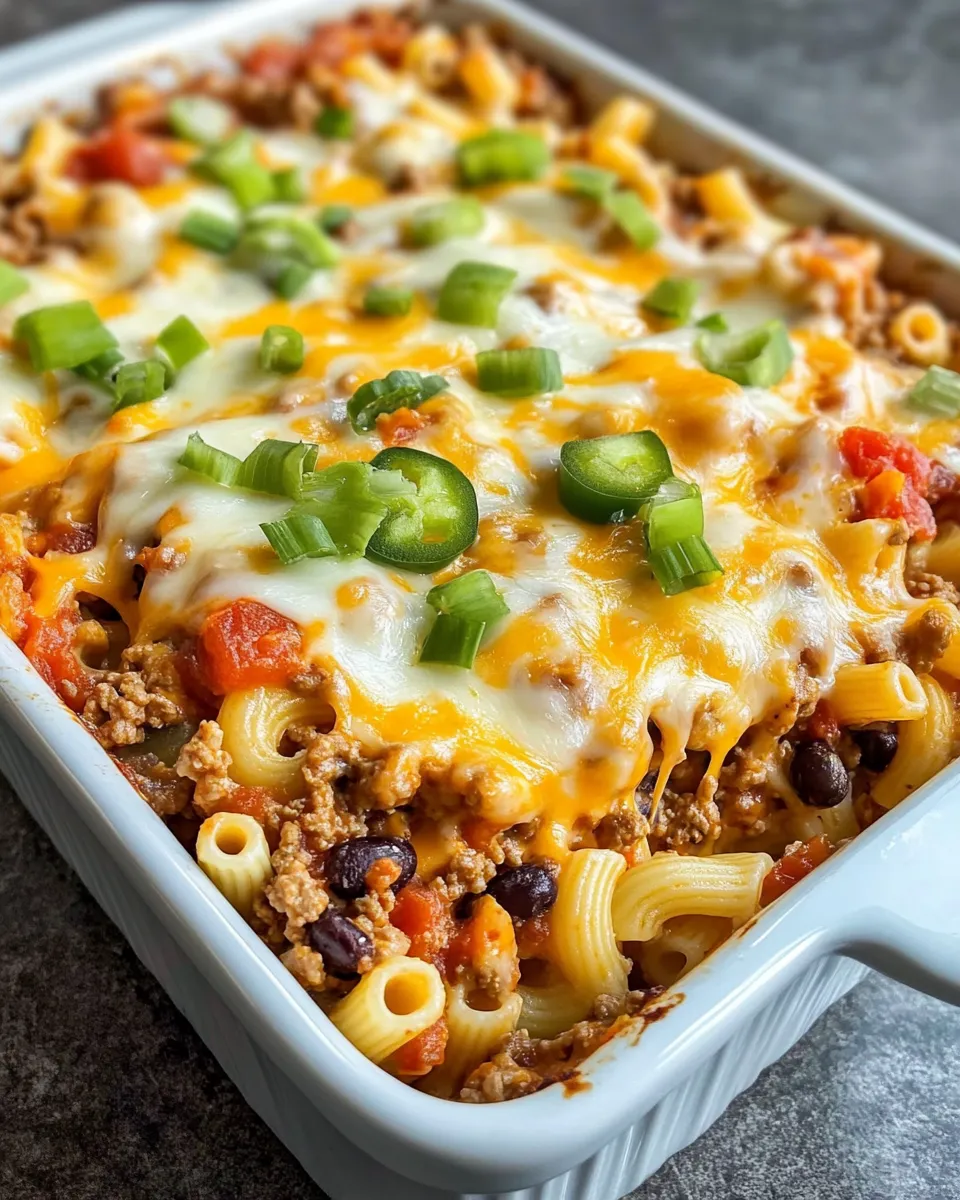 Easy Loaded Taco Pasta Bake recipe photo