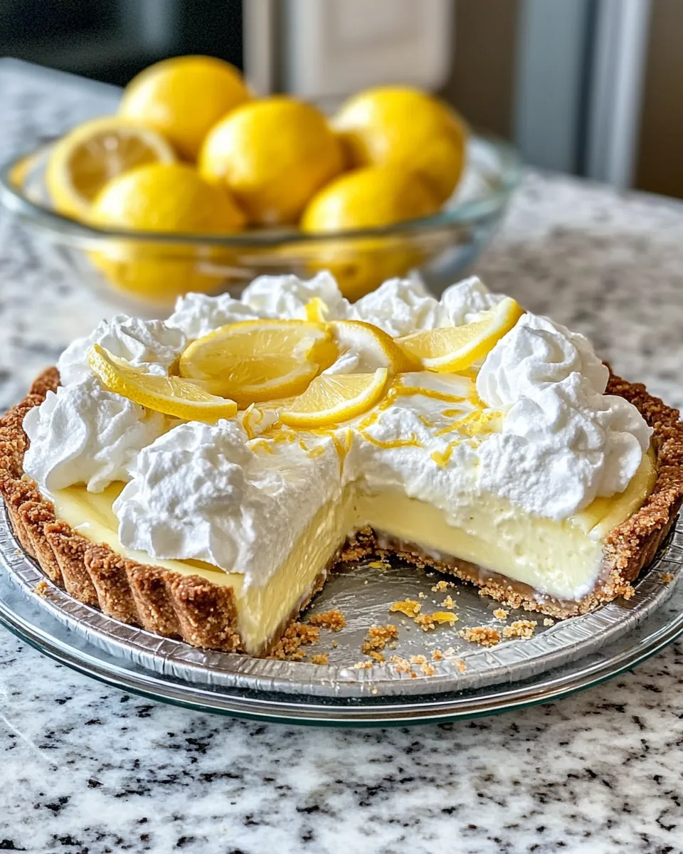 Easy Melt-In-Your-Mouth Lemon Cream Pie recipe photo