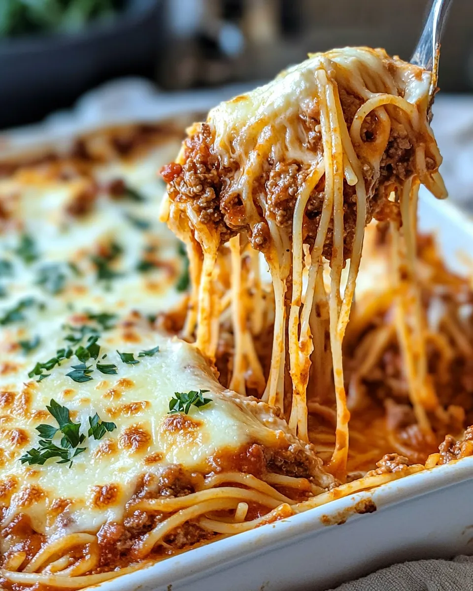 Homemade Million Dollar Baked Spaghetti photo
