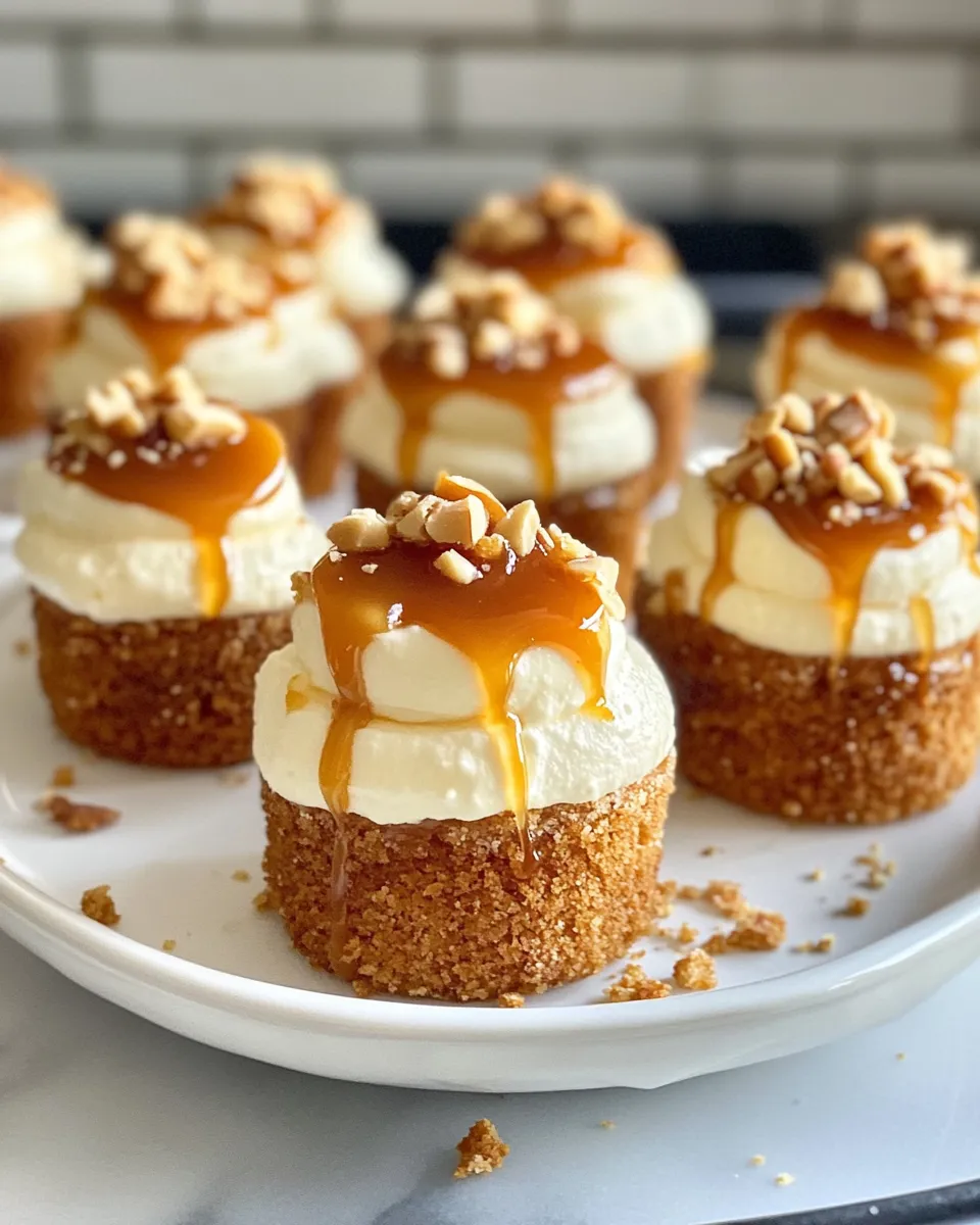 Classic Salted Caramel Swirl Cheesecake Bites image