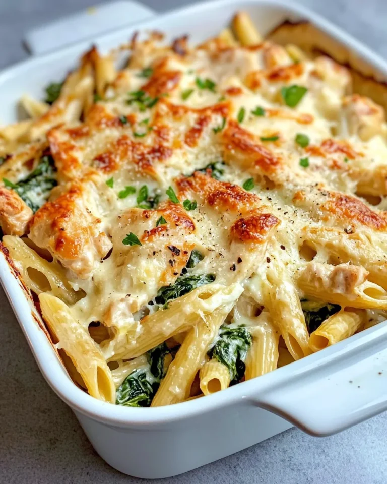 Homemade Spinach & Artichoke Chicken Pasta Bake recipe photo