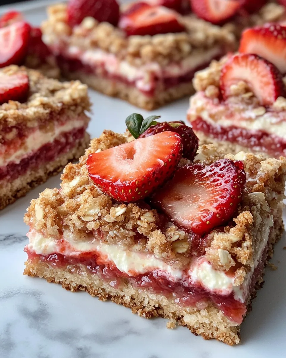 Homemade Strawberry Cream Cheese Crumb Bars photo
