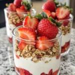 Homemade Sweet Strawberry Cheesecake Parfaits photo