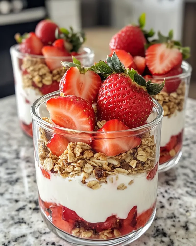 Homemade Sweet Strawberry Cheesecake Parfaits photo