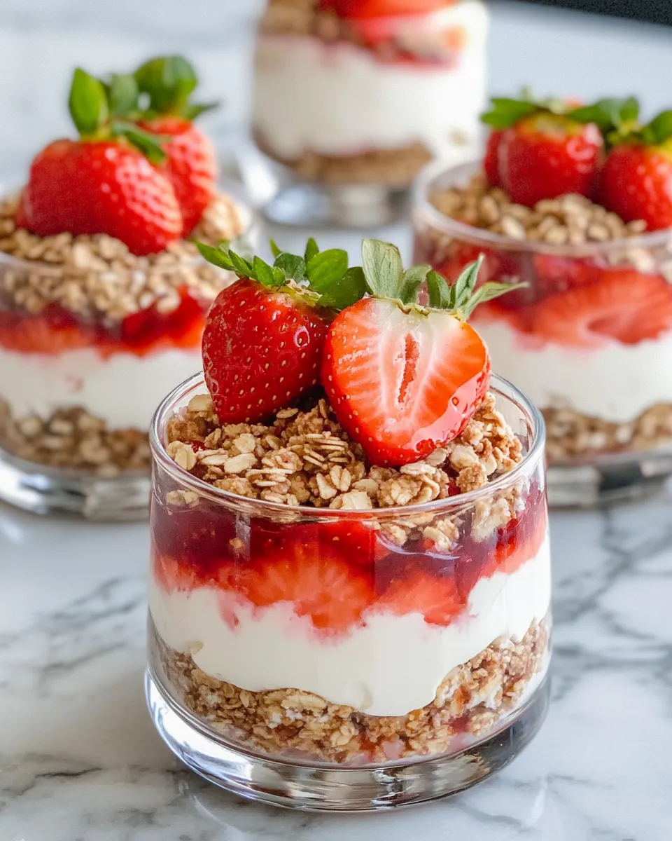 Easy Sweet Strawberry Cheesecake Parfaits dish photo