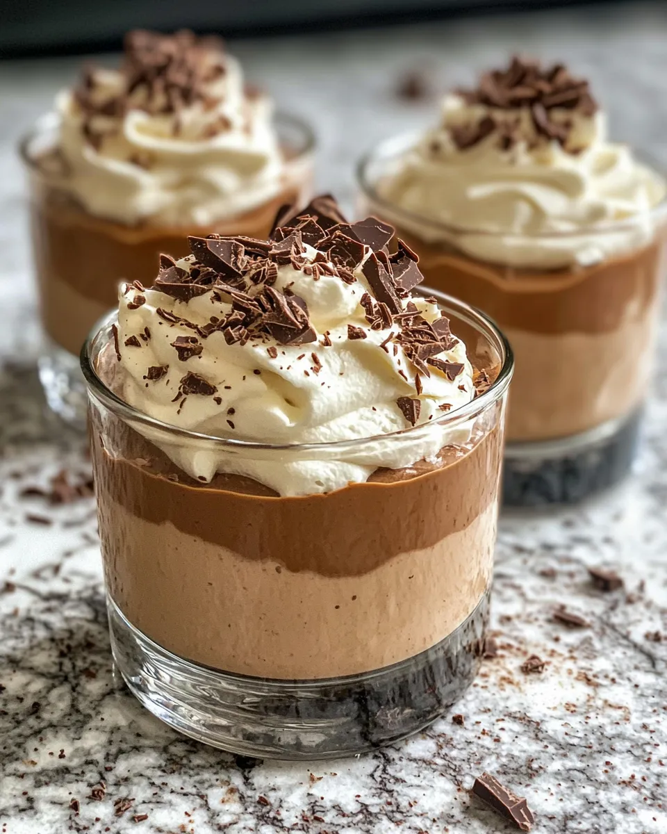 Classic White Chocolate Mocha Mousse Cups recipe image