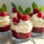 Homemade White Chocolate Raspberry Mousse Cups photo