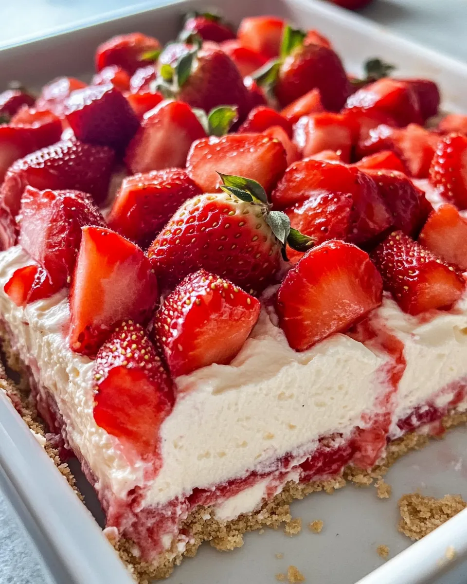 Homemade White Chocolate Strawberry Mousse Bars photo