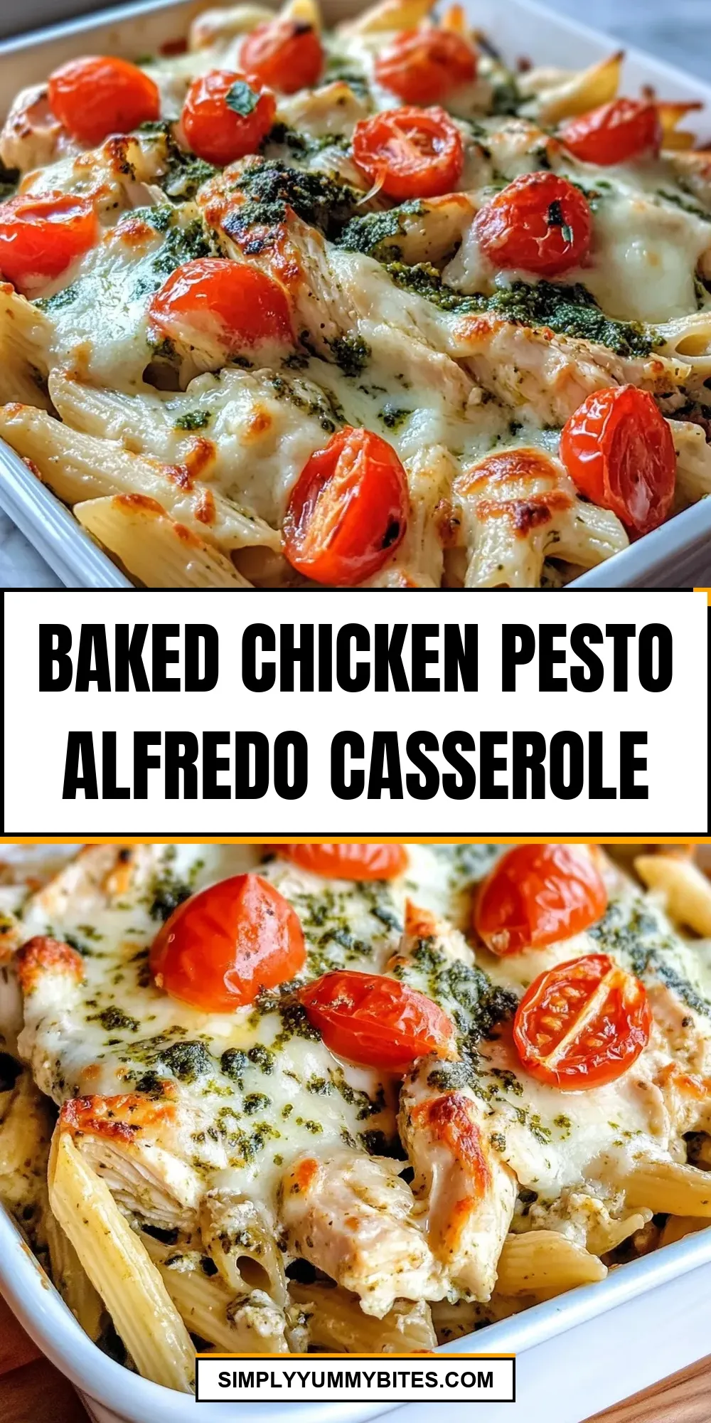 Baked Chicken Pesto Alfredo Casserole Recipe