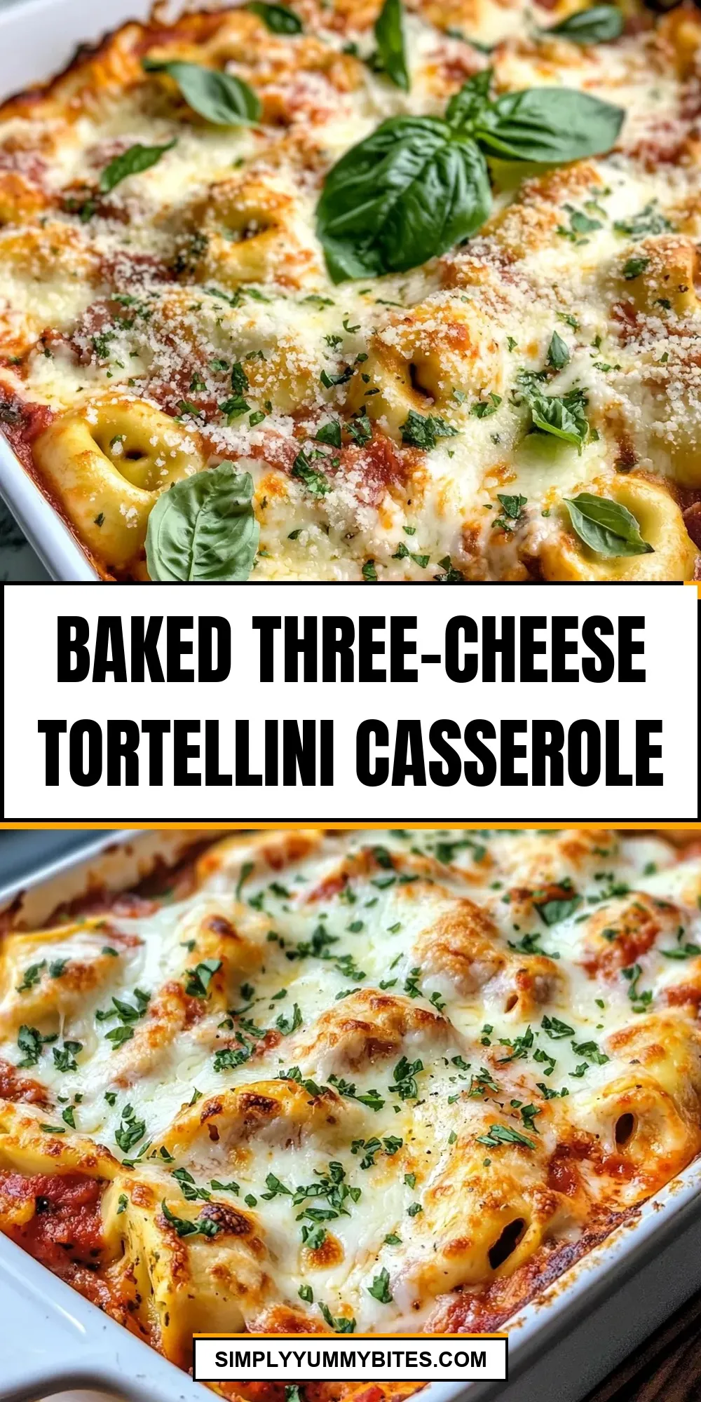 Easy Baked Three-Cheese Tortellini Casserole Recipe