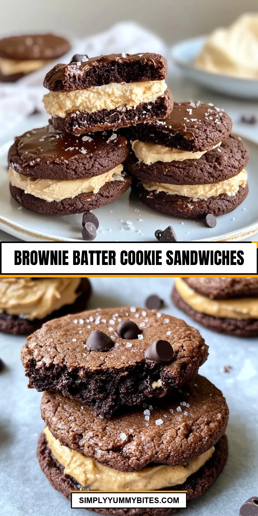 Brownie Batter Cookie Sandwiches (Savory & Delicious)