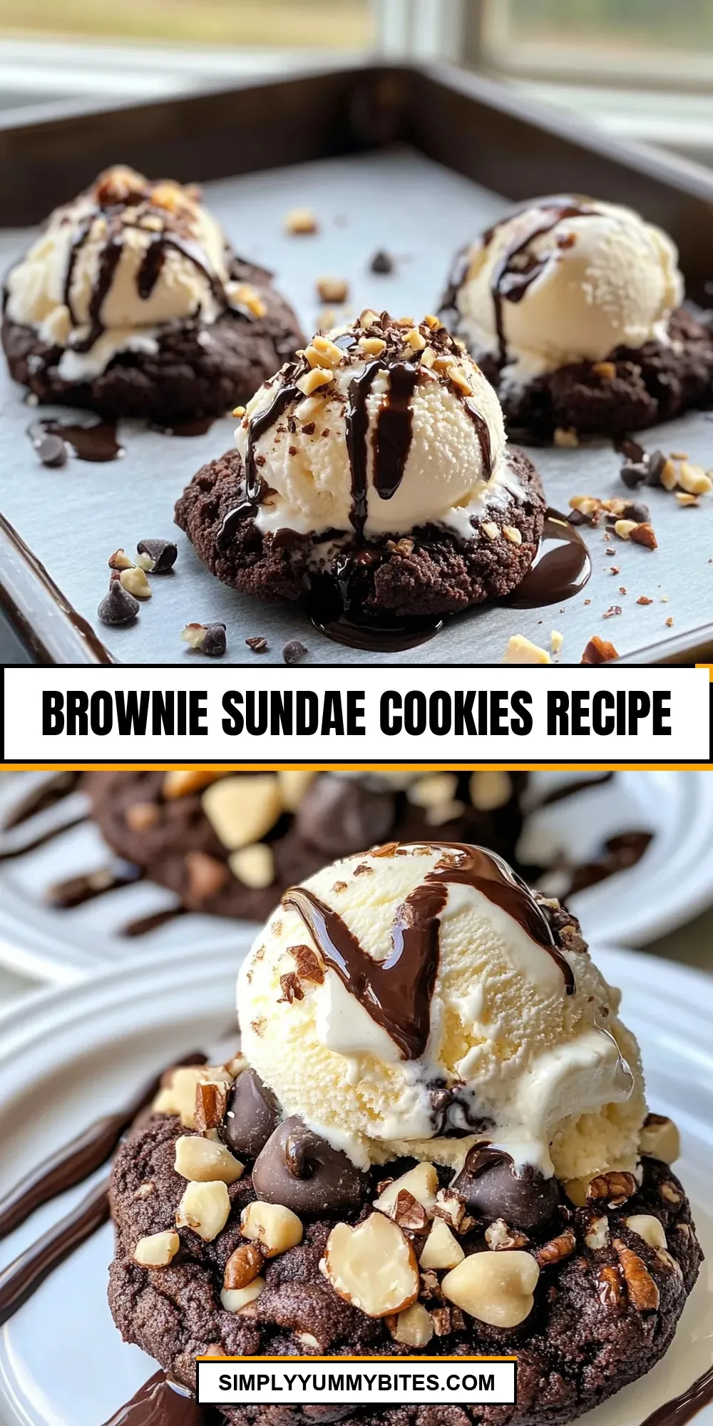 The Best Brownie Sundae Cookies Ever