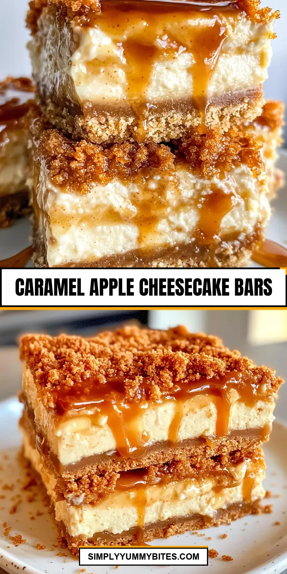 Easy Caramel Apple Cheesecake Bars Recipe