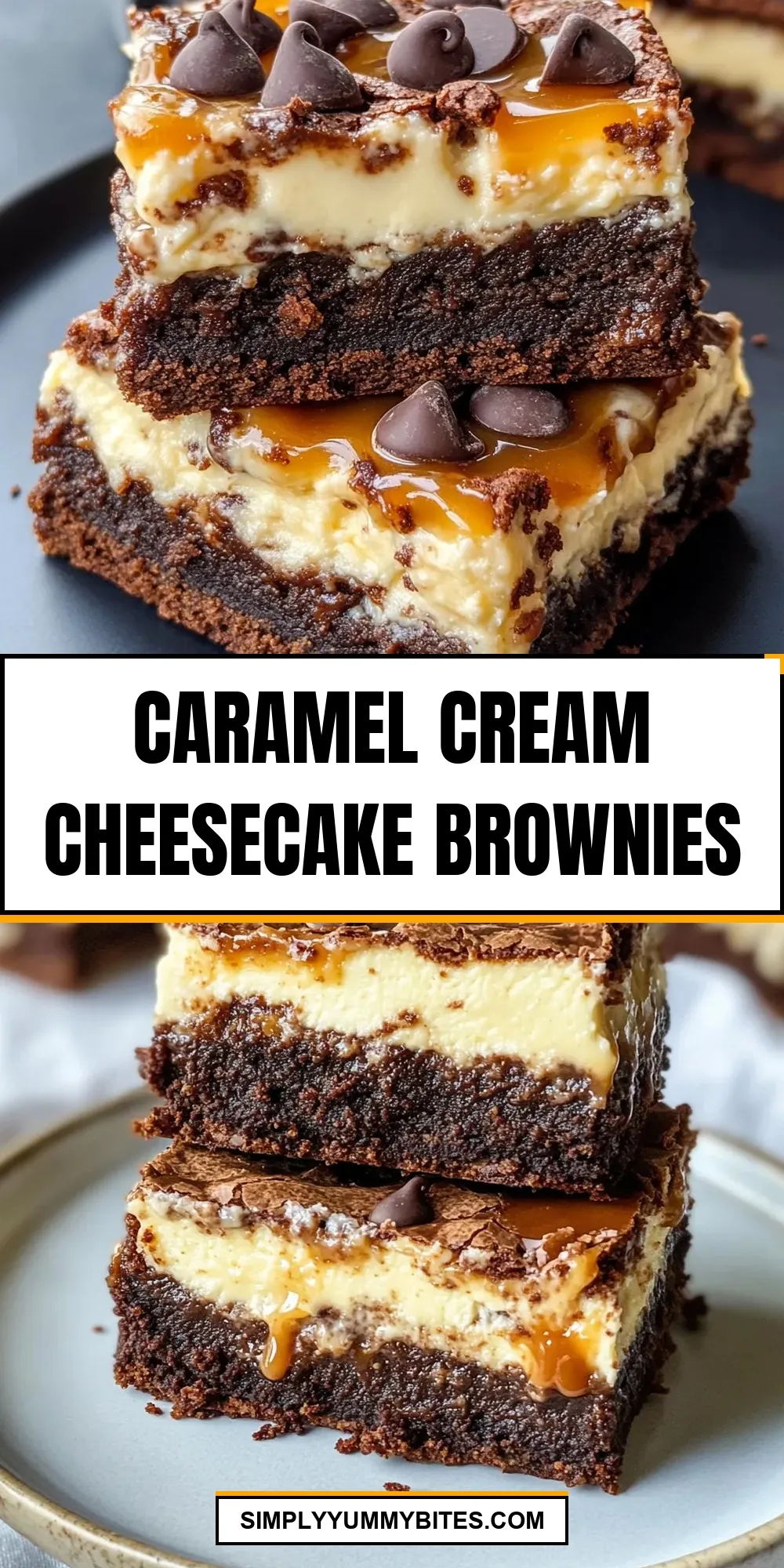 The Best Caramel Cream Cheesecake Brownies Ever