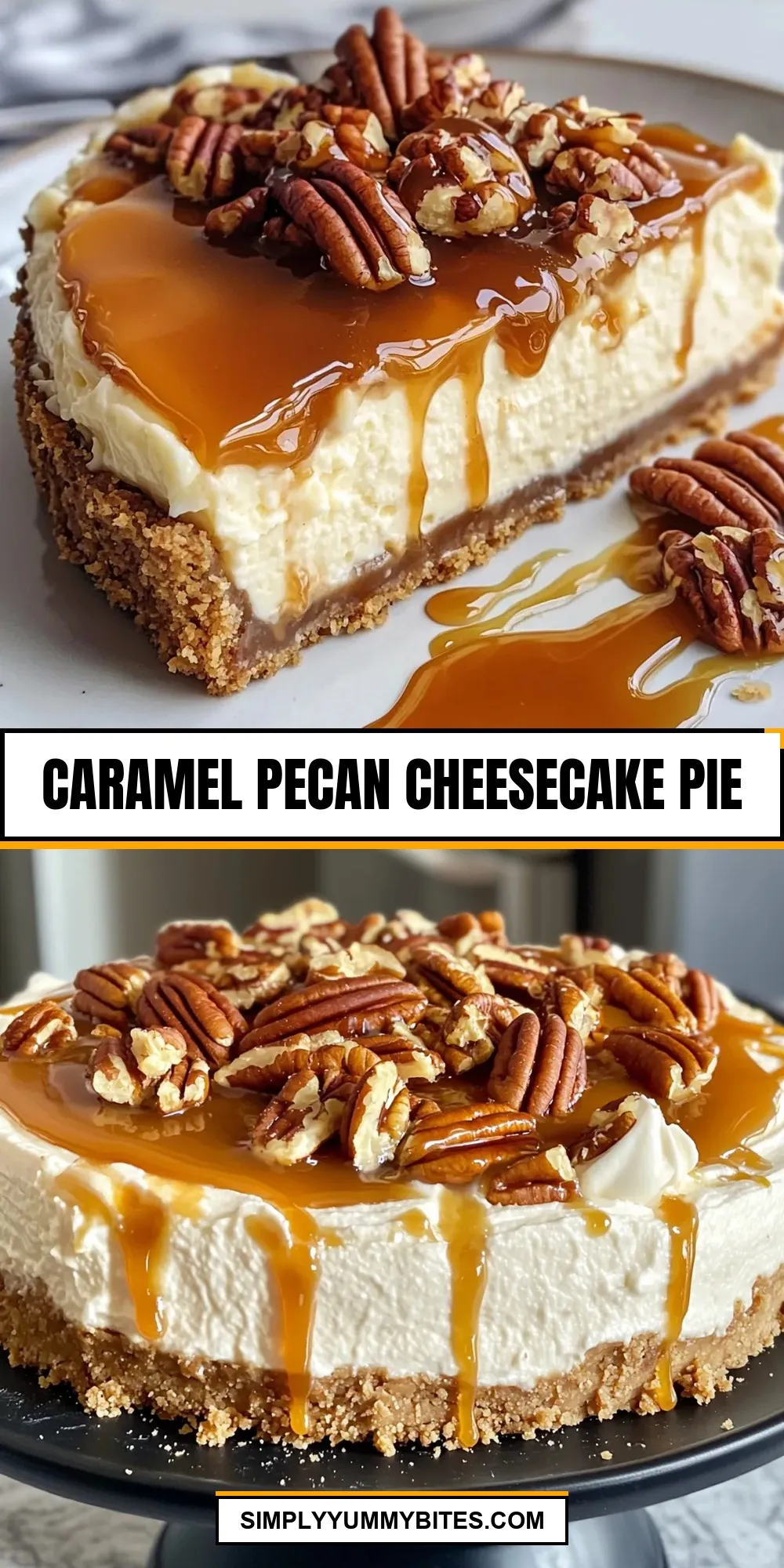 Caramel Pecan Cheesecake Pie Recipe
