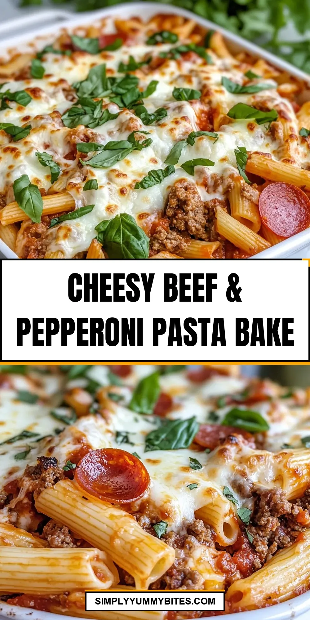 Cheesy Beef & Pepperoni Pasta Bake (Fresh & Delicious)