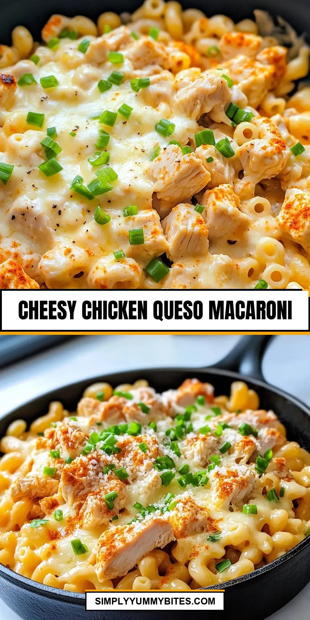 Savory Cheesy Chicken Queso Macaroni