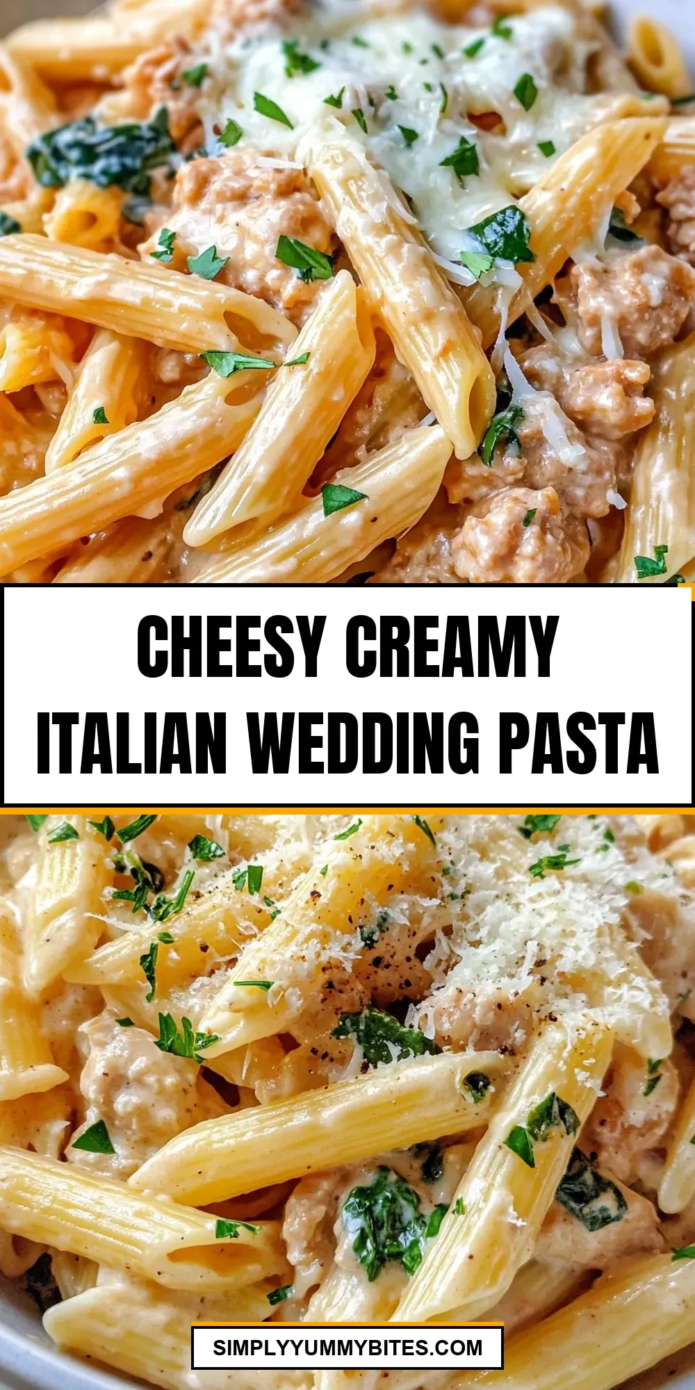 The Best Cheesy Creamy Italian Wedding Pasta Ever
