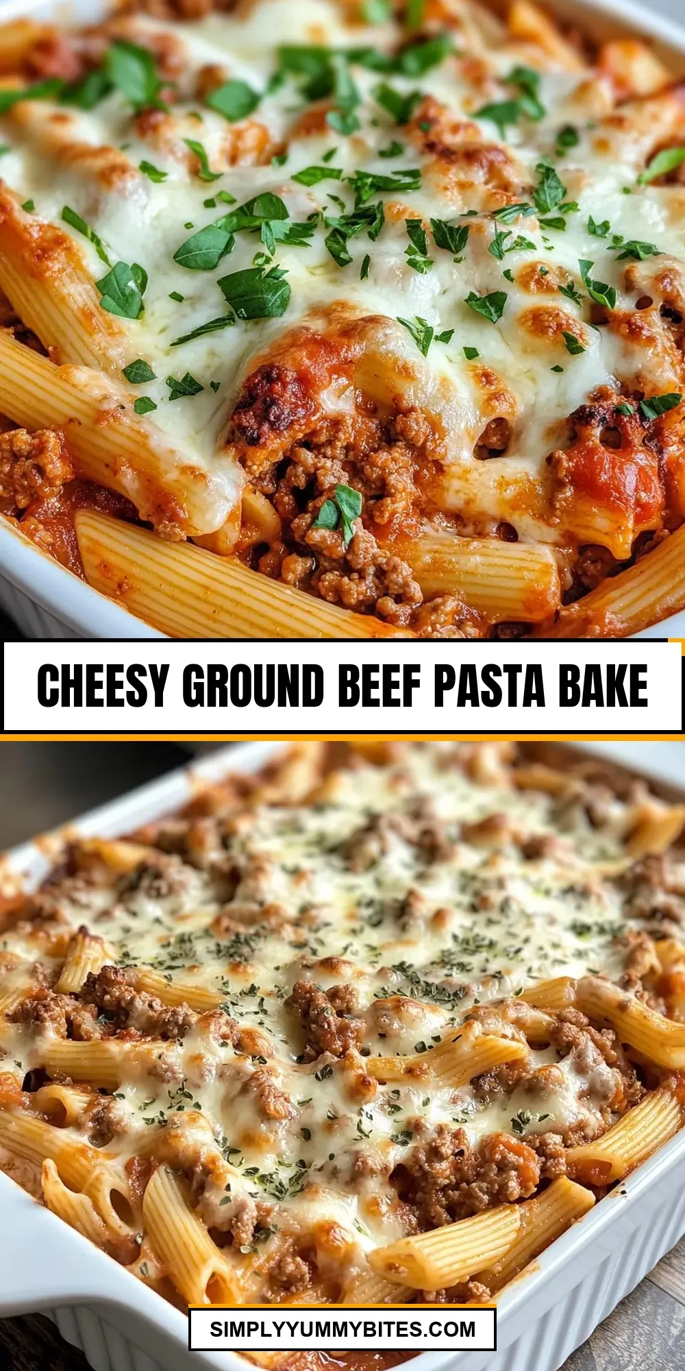 Cheesy Ground Beef Pasta Bake Recipe