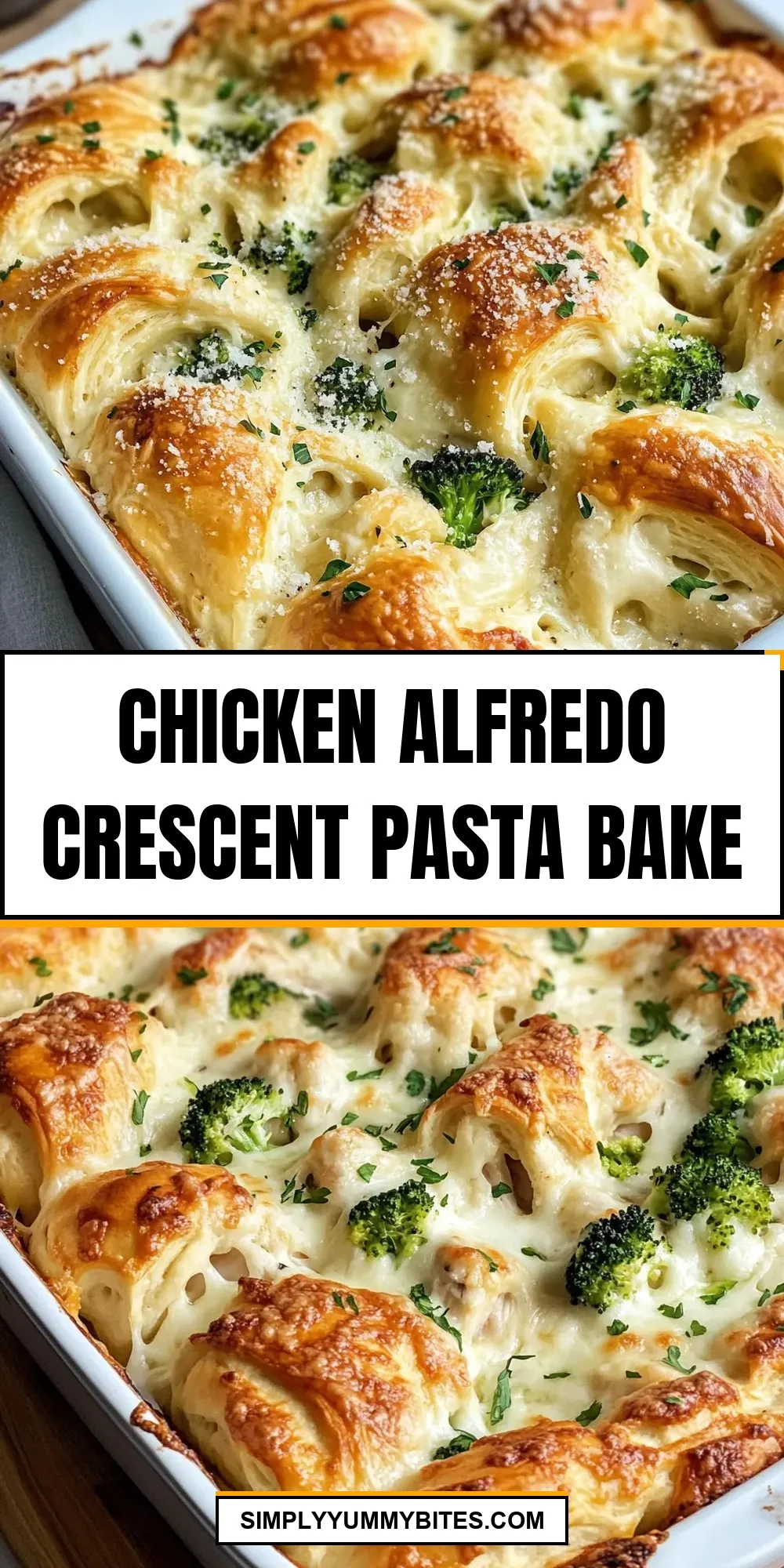 Chicken Alfredo Crescent Pasta Bake (Savory & Delicious)