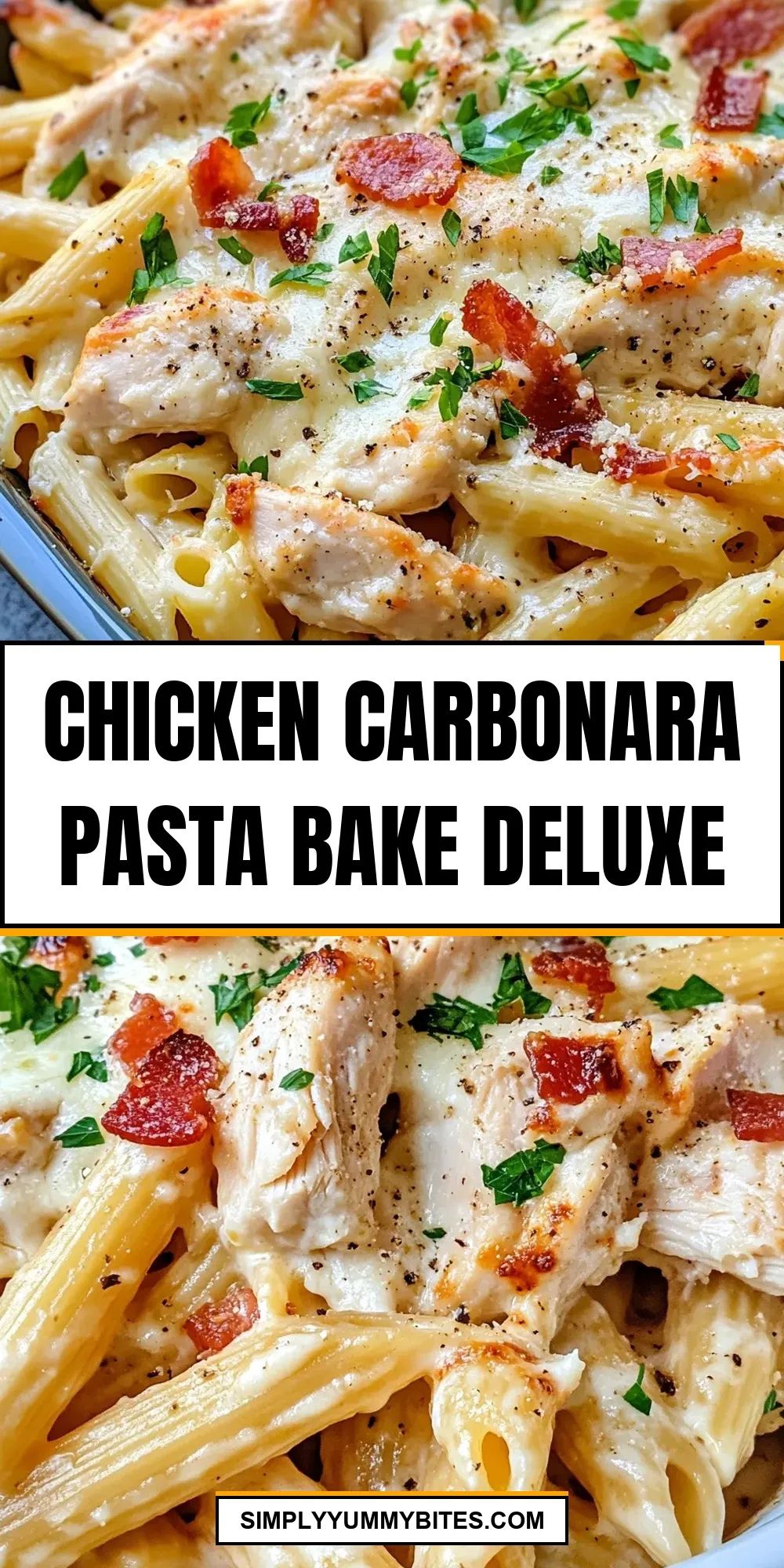 Fresh Chicken Carbonara Pasta Bake Deluxe