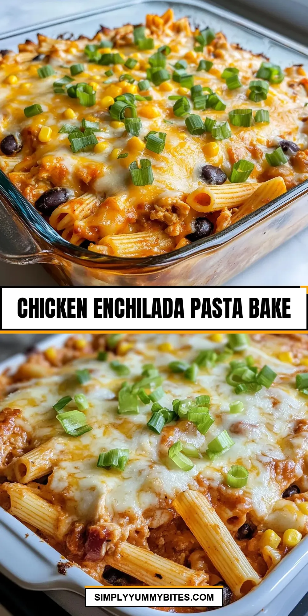 The Best Chicken Enchilada Pasta Bake Ever