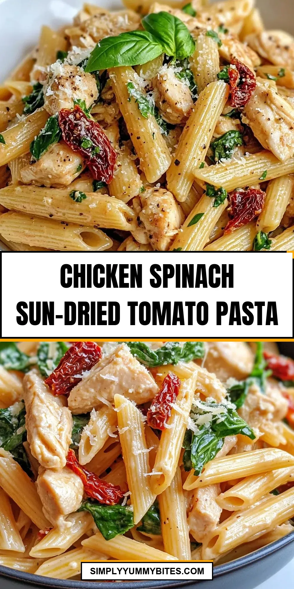 Chicken Spinach Sun-Dried Tomato Pasta (Irresistible & Delicious)