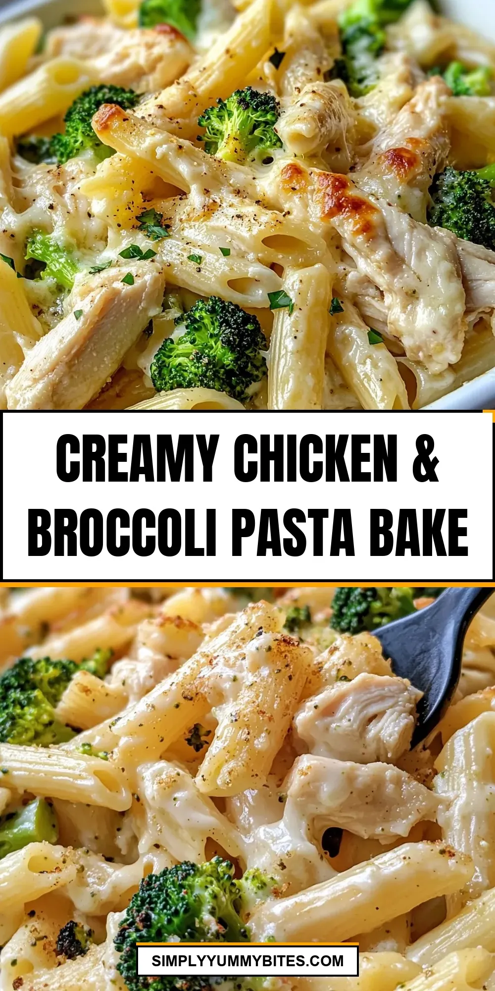Easy Creamy Chicken & Broccoli Pasta Bake Recipe