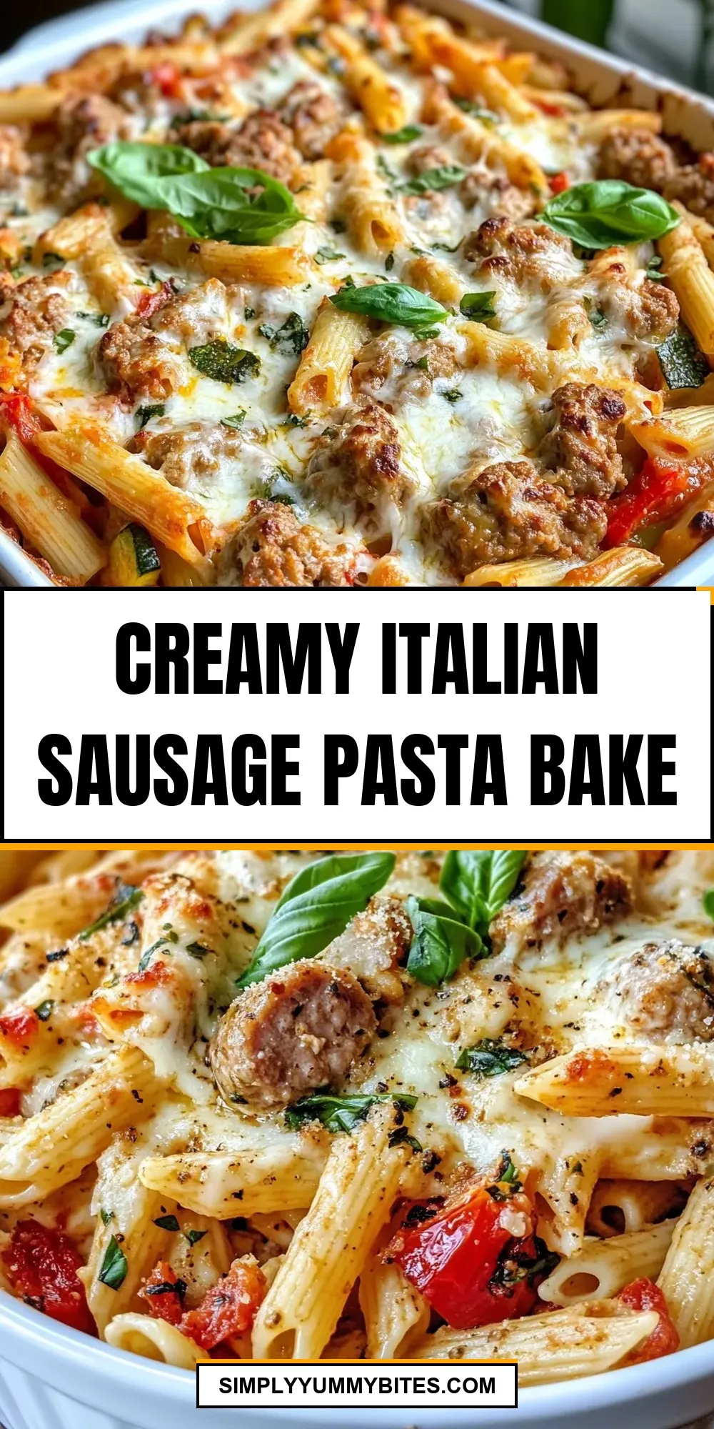 Creamy Italian Sausage Pasta Bake (Simple & Delicious)