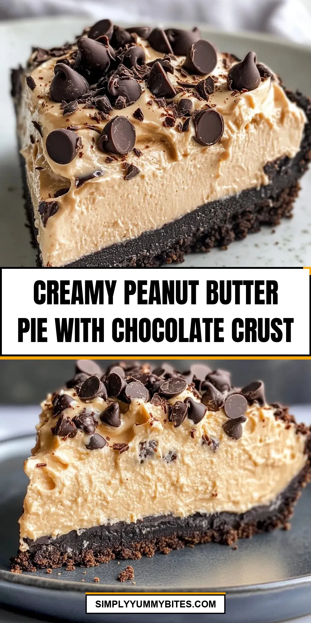The Best Creamy Peanut Butter Pie With Chocolate Crust Ever