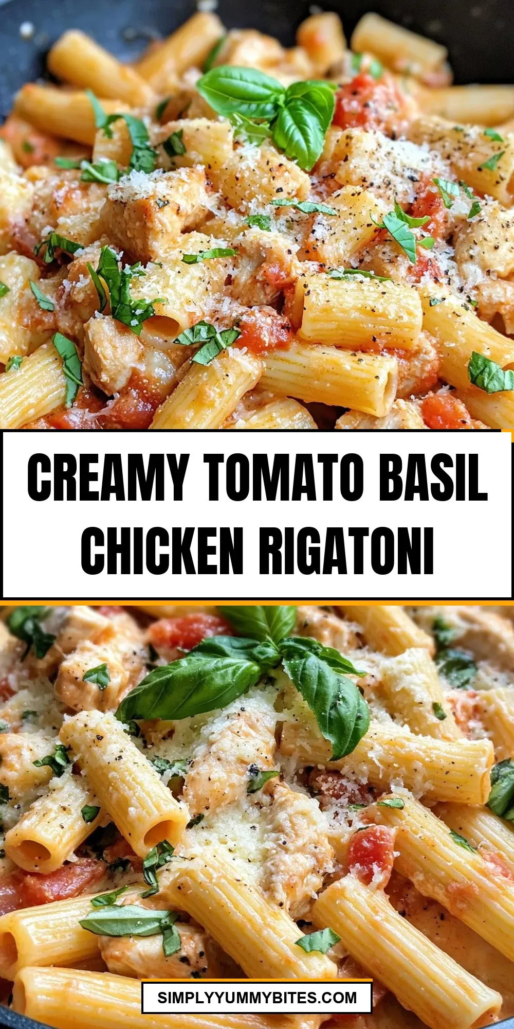 Creamy Tomato Basil Chicken Rigatoni (Amazing & Delicious)