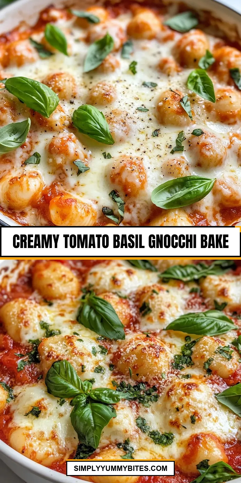 The Best Creamy Tomato Basil Gnocchi Bake Ever
