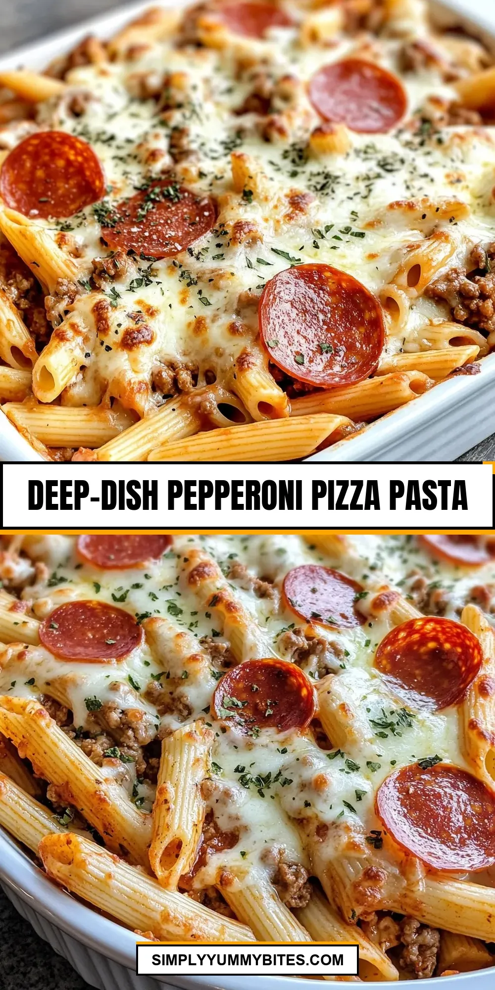 Homemade Deep-Dish Pepperoni Pizza Pasta