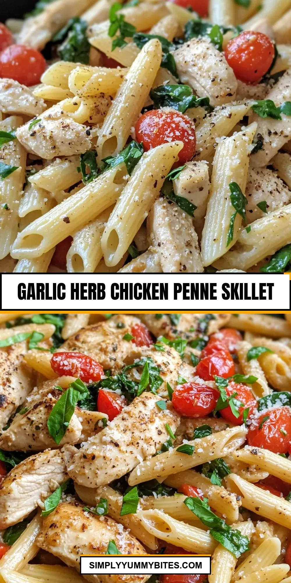 Garlic Herb Chicken Penne Skillet Recipe