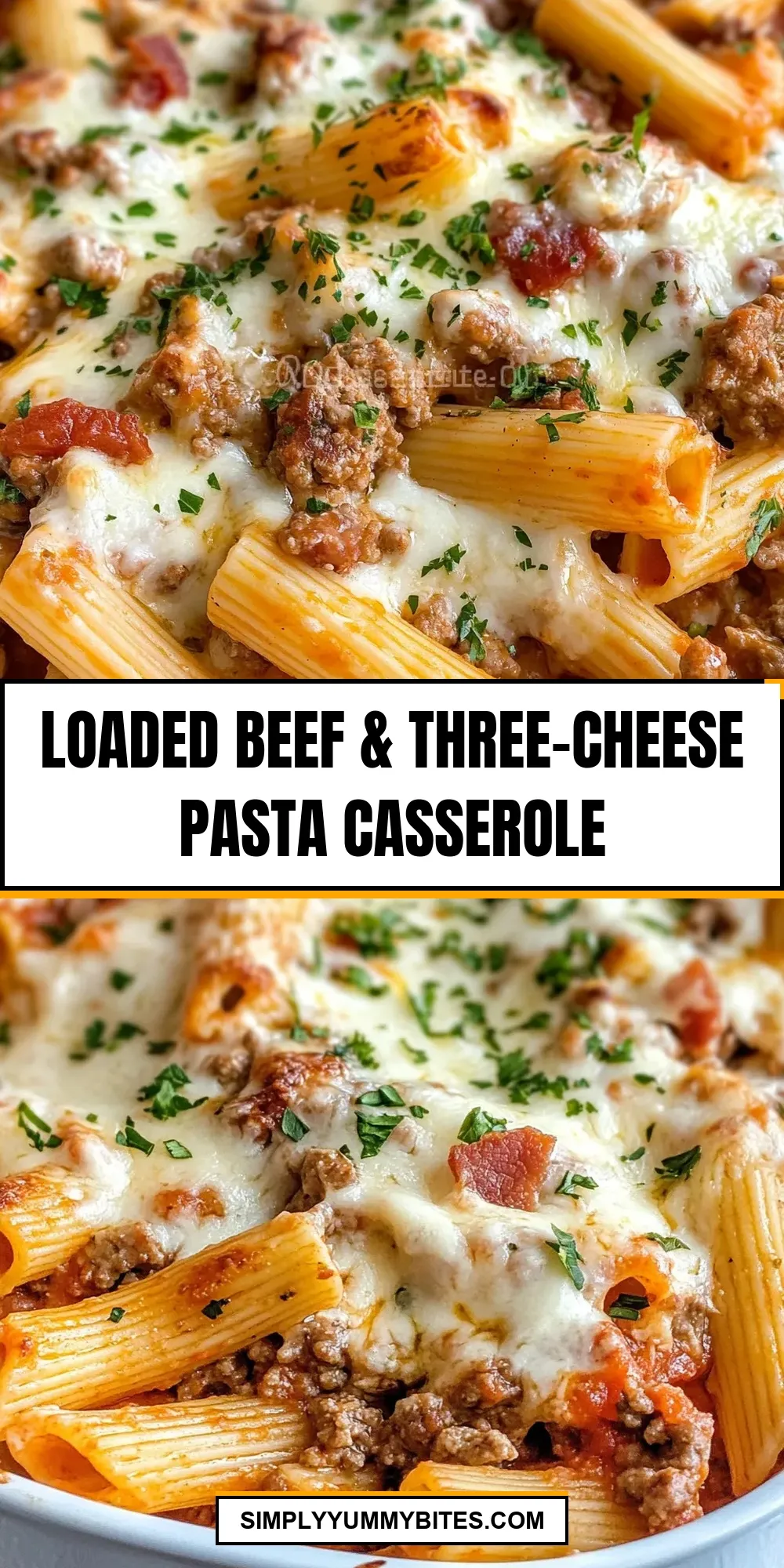 Loaded Beef & Three-Cheese Pasta Casserole Recipe