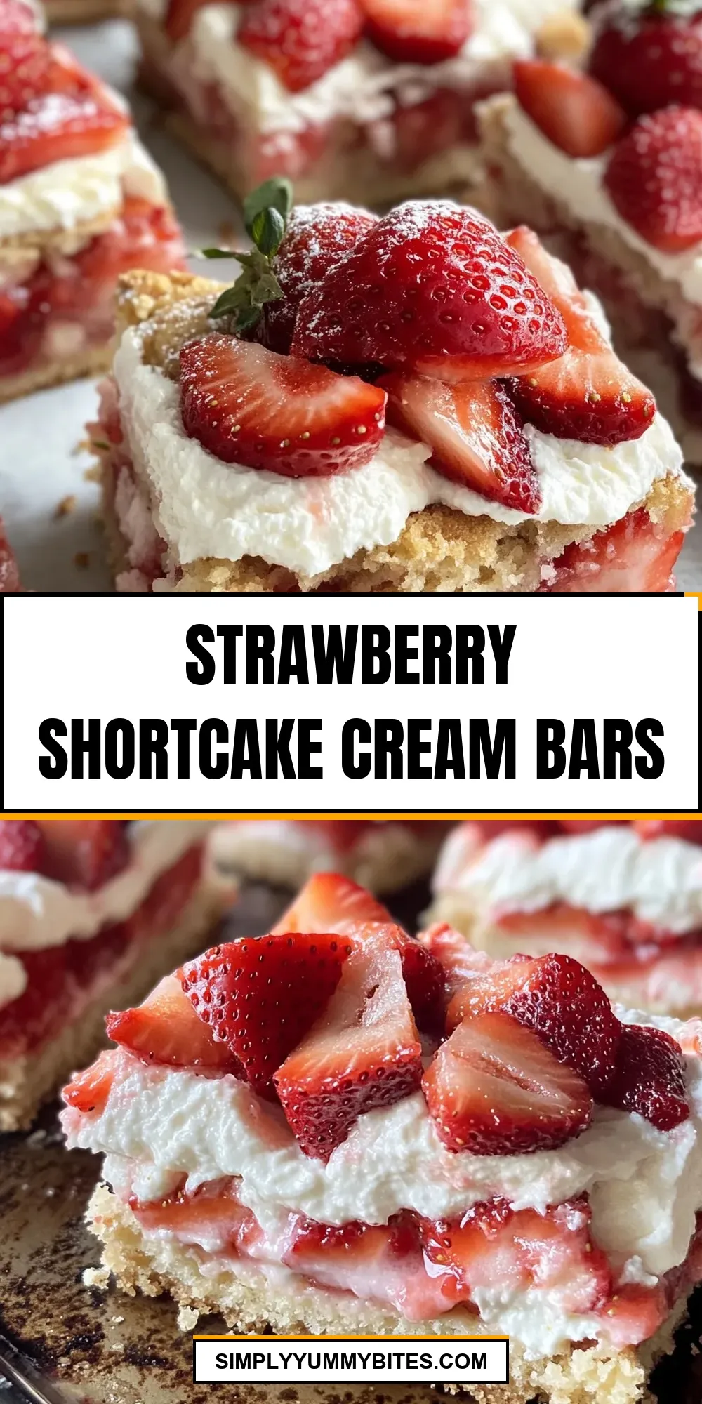Strawberry Shortcake Cream Bars Recipe